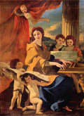 Nicolas Poussin st cecilia 1628 Art A4 Photo Print