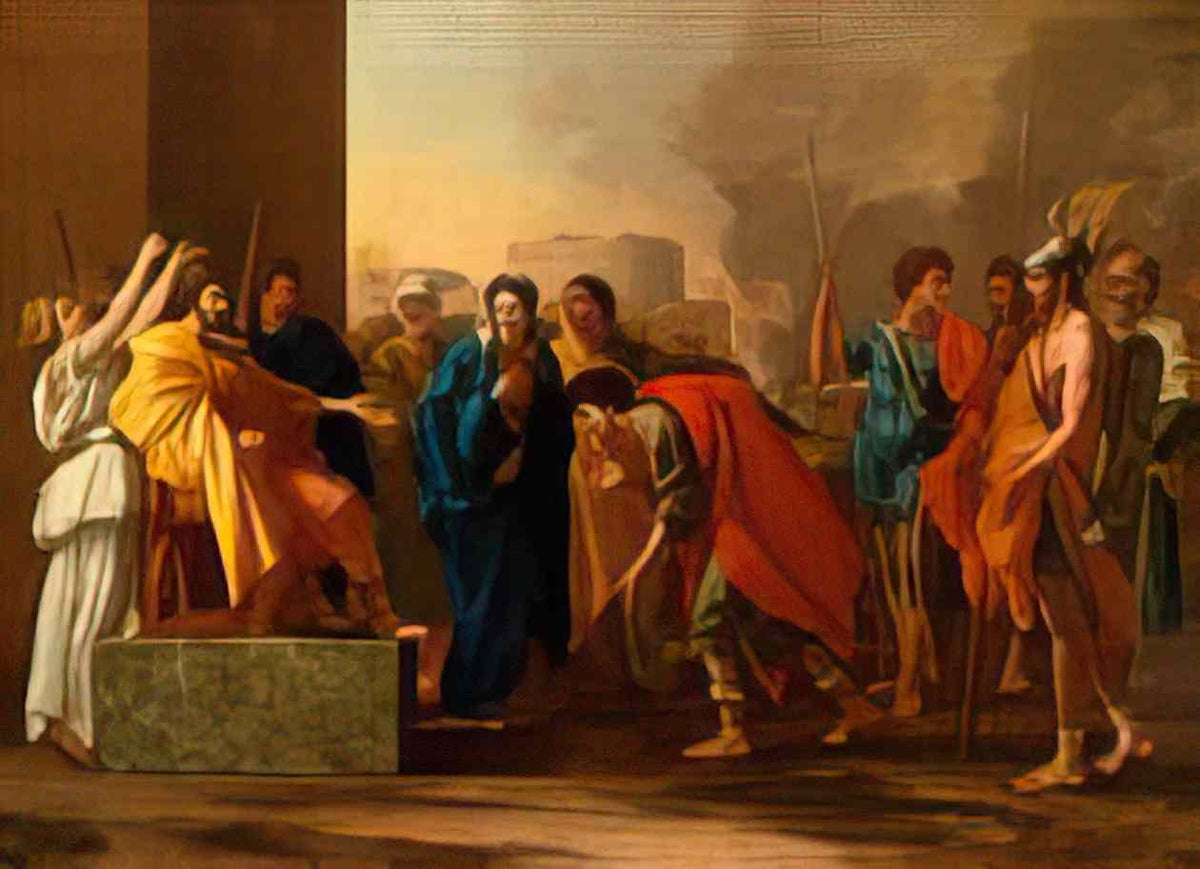 Nicolas Poussin the continence of scipio Art A4 Photo Print