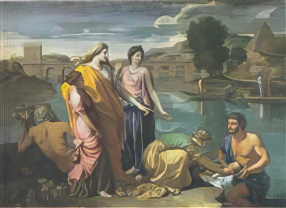 Nicolas Poussin the finding of moses 1638 Art A4 Photo Print