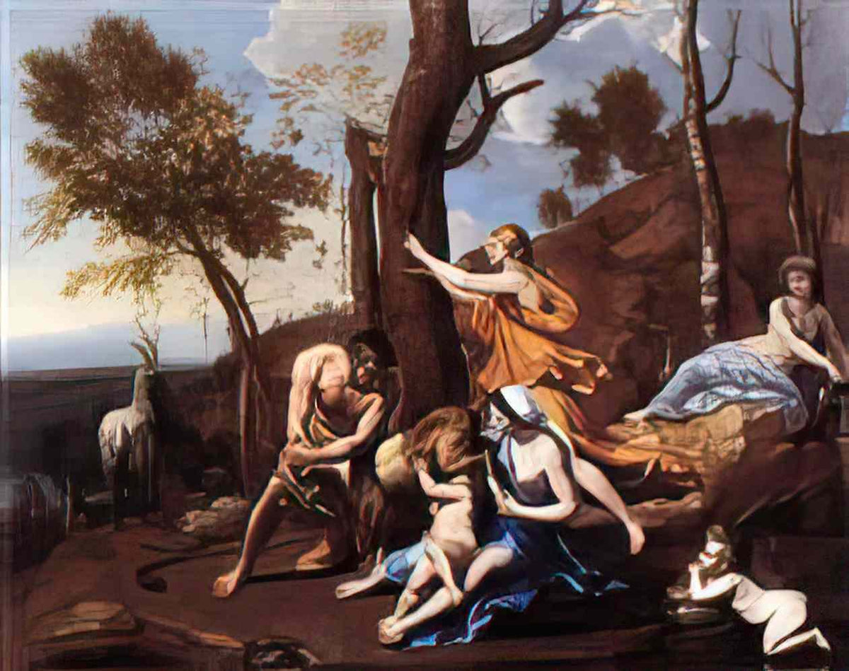 Nicolas Poussin the nurture of jupiter Art A4 Photo Print