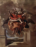 Nicolas Poussin the vision of st paul 1650 Art A4 Photo Print