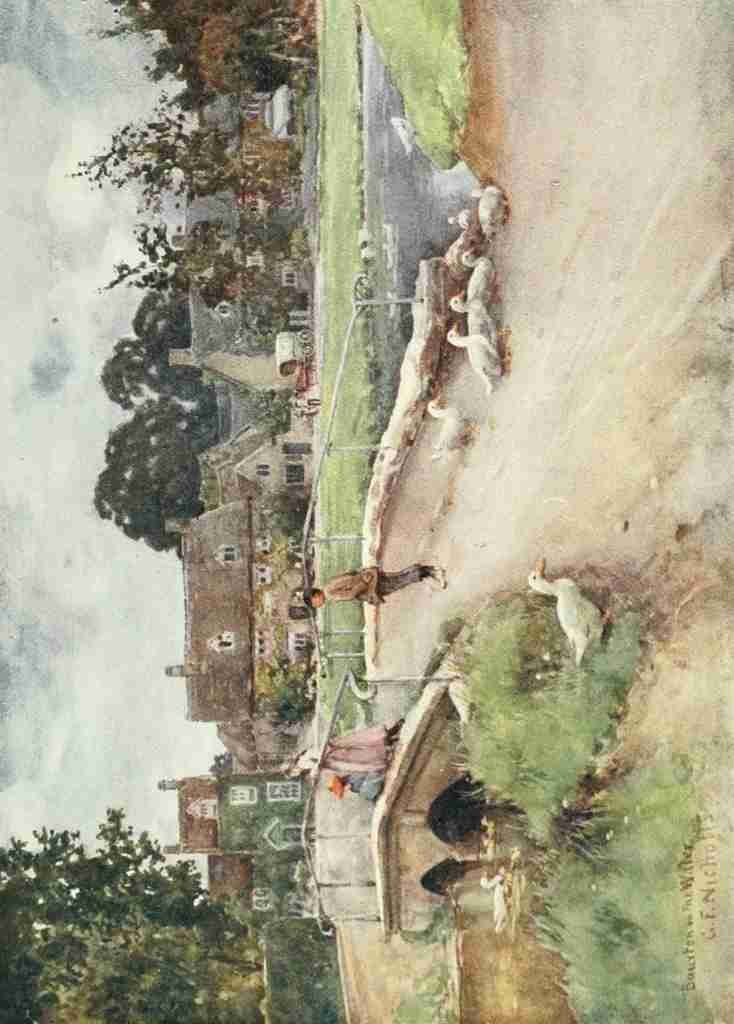 Nicolls George F 1885 1937 Cotswolds 1920 Bourton on the Water A4 Photo Print