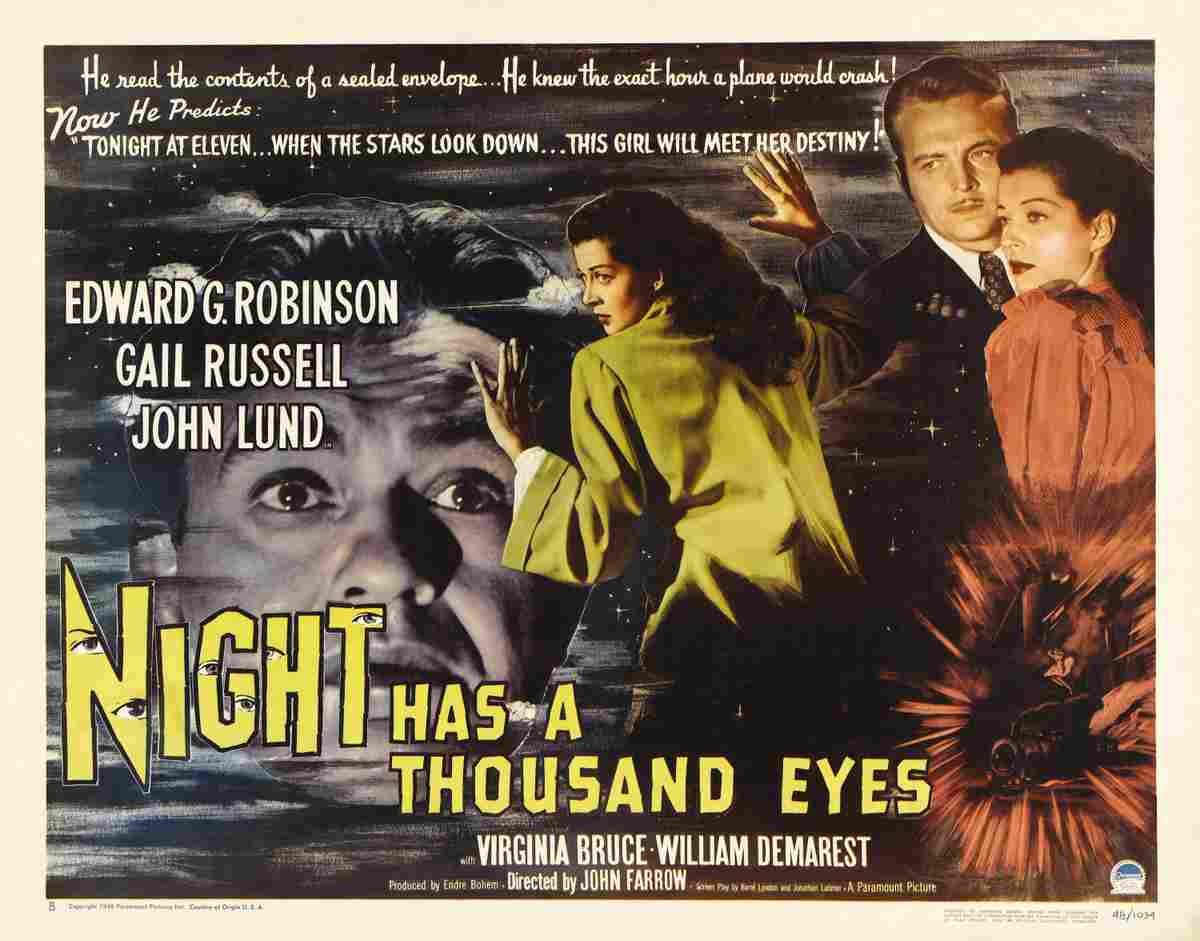 Night Has a Thousand Eyes 02  film star poster A4 Photo Print