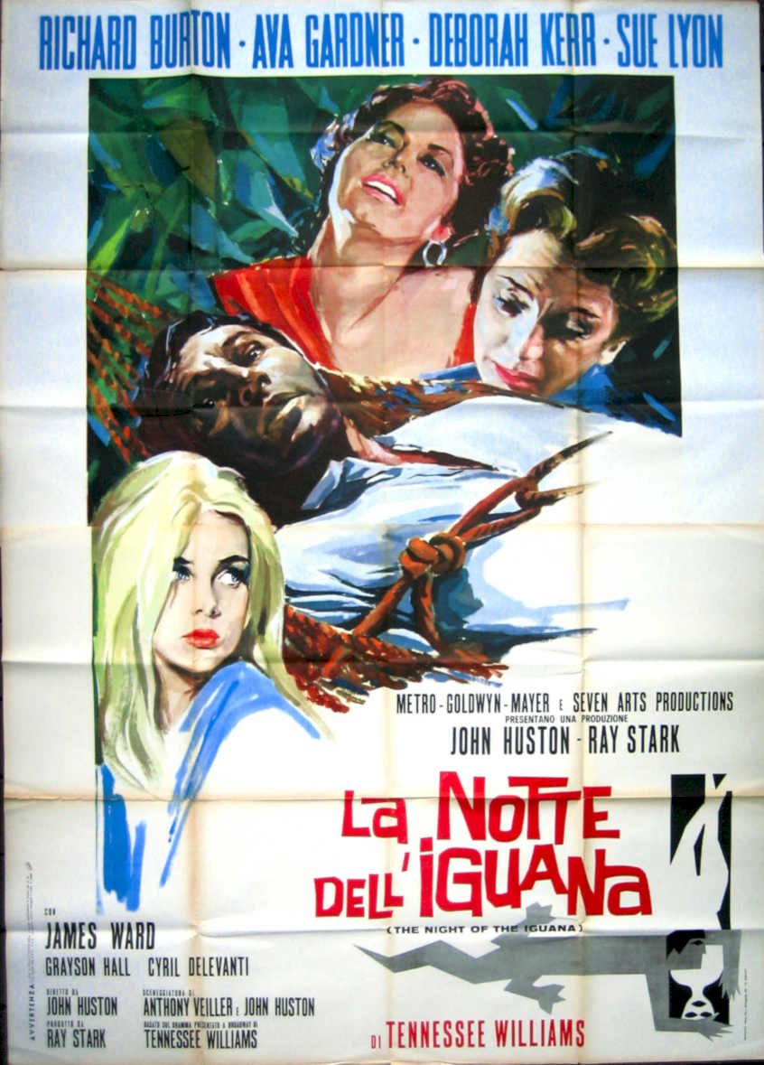 Night Iguana Burton Vintage Retro Advert Poster A4 Photo Print