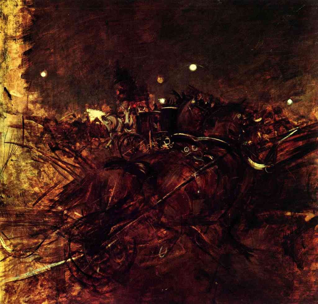Night In Monmartre Giovanni Boldini Impressionism European A4 Photo Print