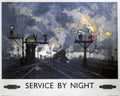Night Railway Scene Vintage Retro Advert Poster A4 Photo Print