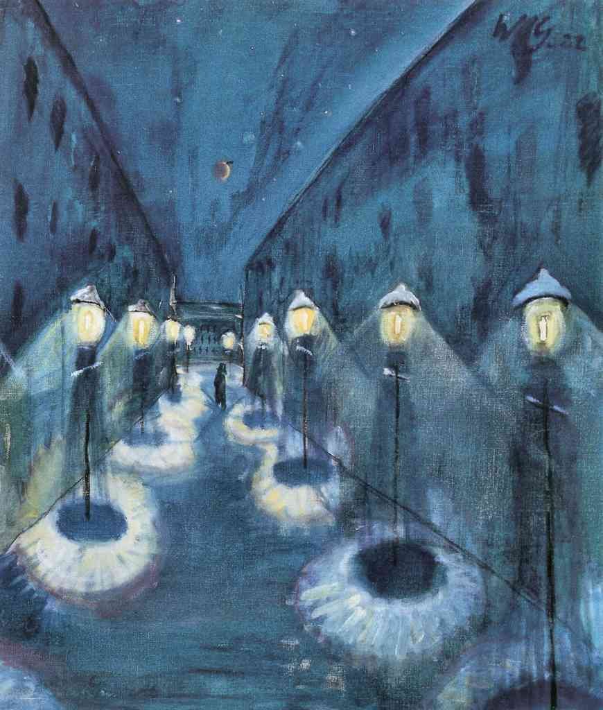 Night Road Walter Gramatte Expressionism A4 Photo Print