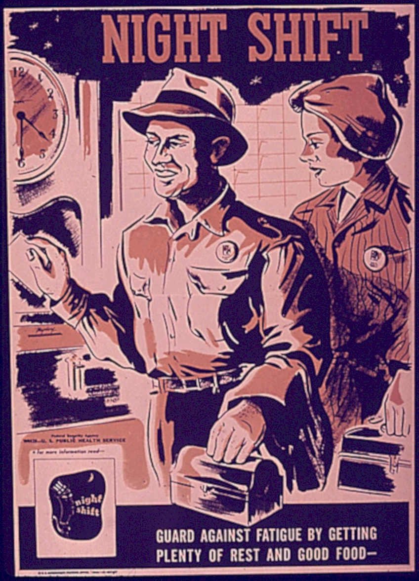 Night Shift Rest Vintage Retro Advert Poster A4 Photo Print