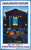 Night Train Euston Lnwr Advert A4 Photo Print