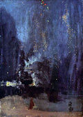 Night in Black and Gold The falling Rocket A4 Photo Print