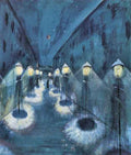 Night road by Walter Gramatte Expressionism A4 Photo Print
