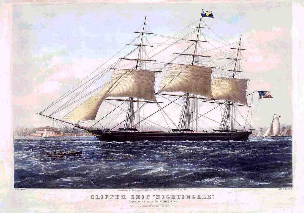 Nightingale Ship Vintage A4 Photo Print