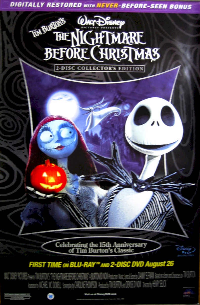 Nightmare Before Christmas 2 Vintage Retro Advert Poster A4 Photo Print