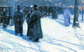 Nighttime Madison Square Hassam Impressionism American A4 Photo Print