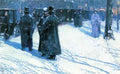 Nighttime, Madison Square by Hassam Impressionism American A4 Photo Print