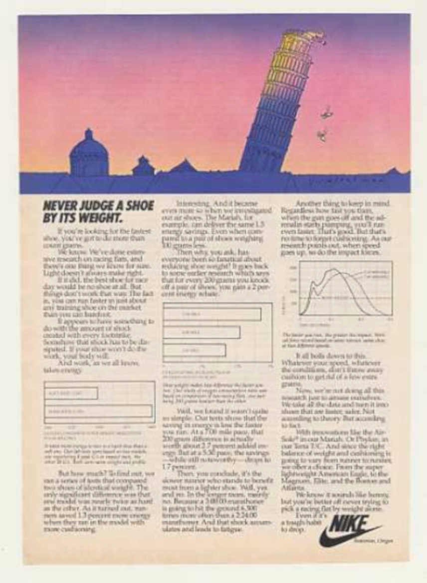 Nike Pisa Sunset Vintage Retro Advert Ads A4 Photo Print