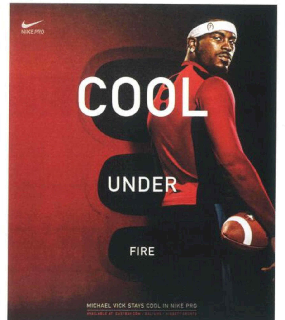 Nike Pro Vick Vintage Retro Advert Poster A4 Photo Print