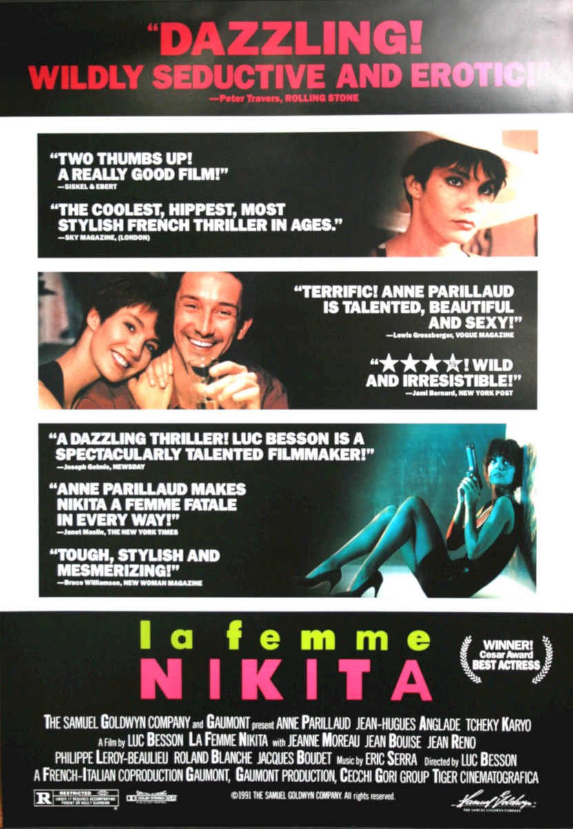 Nikita Parillaud Scene Vintage Retro Advert Poster A4 Photo Print