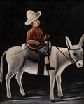 Niko Pirosmani a boy on a donkey(1) Art A4 Photo Print