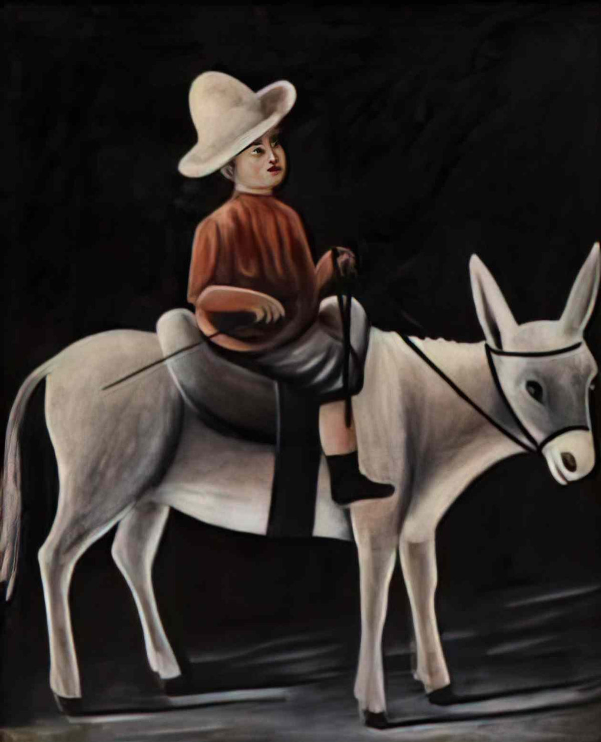 Niko Pirosmani a boy on a donkey(1) Art A4 Photo Print