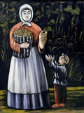 Niko Pirosmani a peasant woman with her son(1) Art A4 Photo Print
