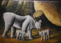 Niko Pirosmani bear with her cubs(1) Art A4 Photo Print