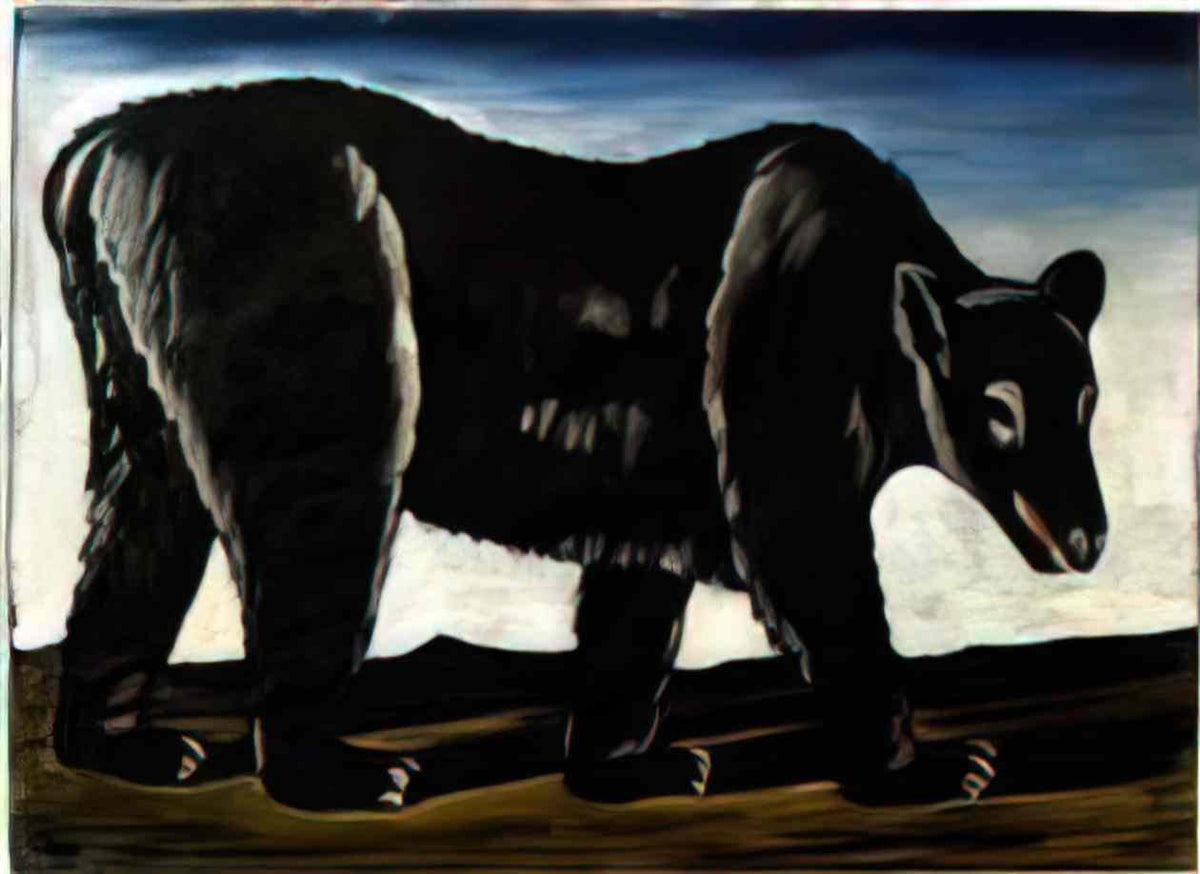Niko Pirosmani black bear 1910(1) Art A4 Photo Print