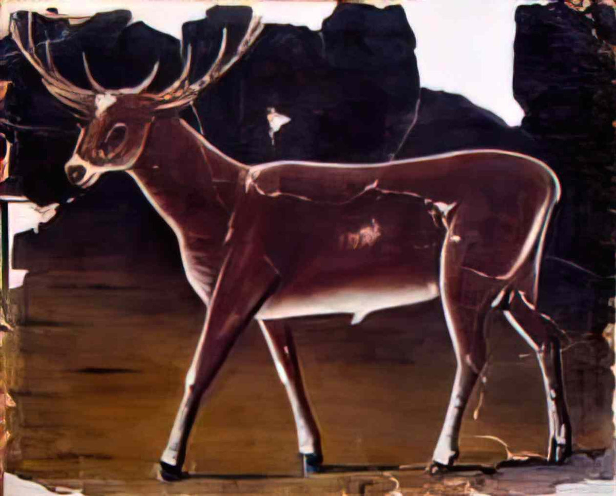 Niko Pirosmani deer 2 Art A4 Photo Print