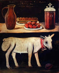 Niko Pirosmani easter lamb on easter table Art A4 Photo Print