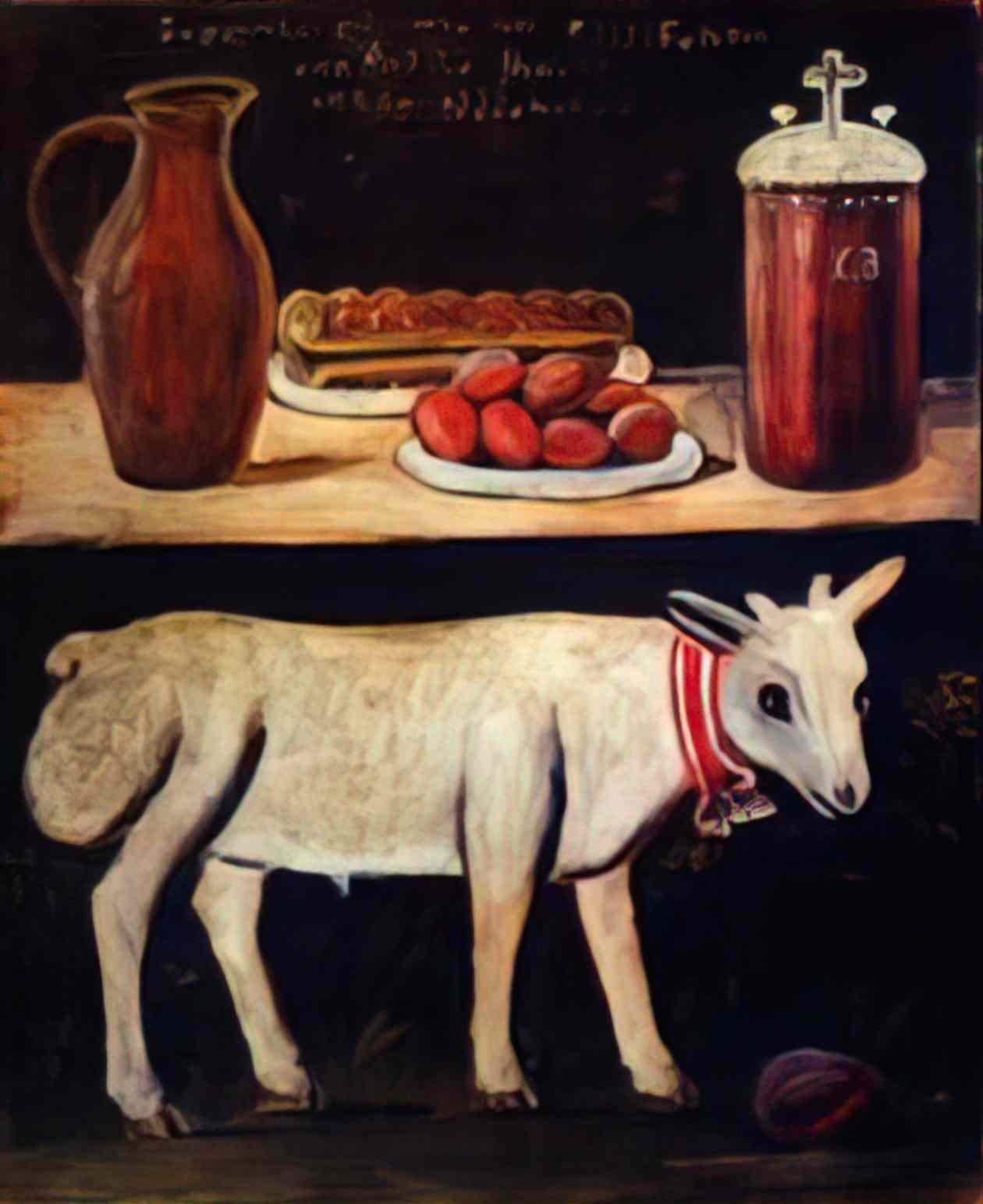 Niko Pirosmani easter lamb on easter table Art A4 Photo Print