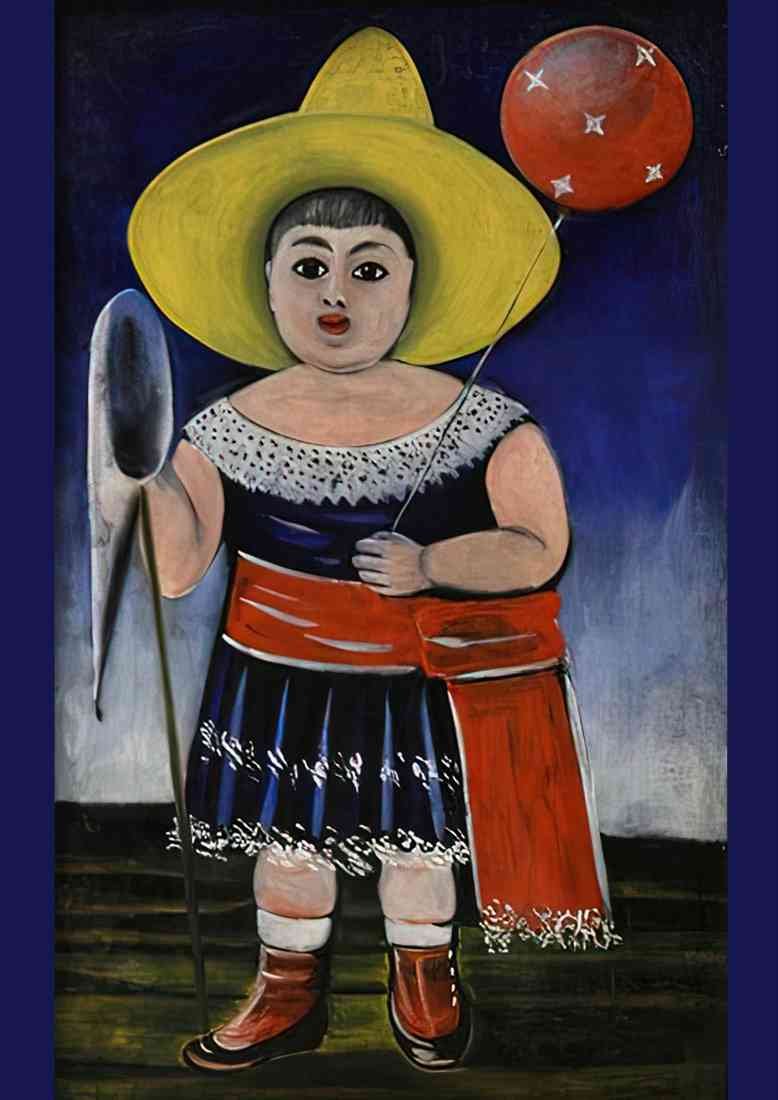 Niko Pirosmani girl with balloon A4 Photo Print