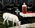Niko Pirosmani lamb and easter table with flying angels(1) Art A4 Photo Print
