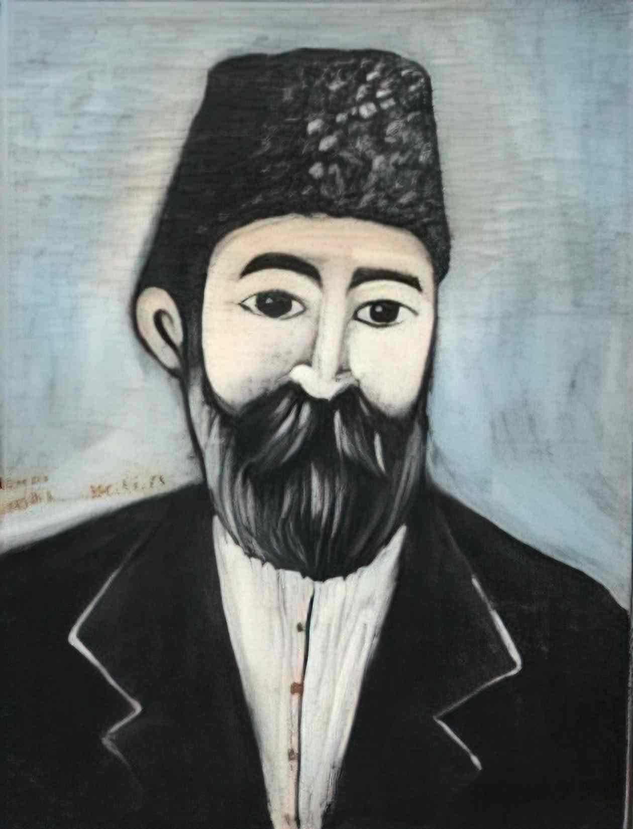 Niko Pirosmani self portrait 1900 Art A4 Photo Print
