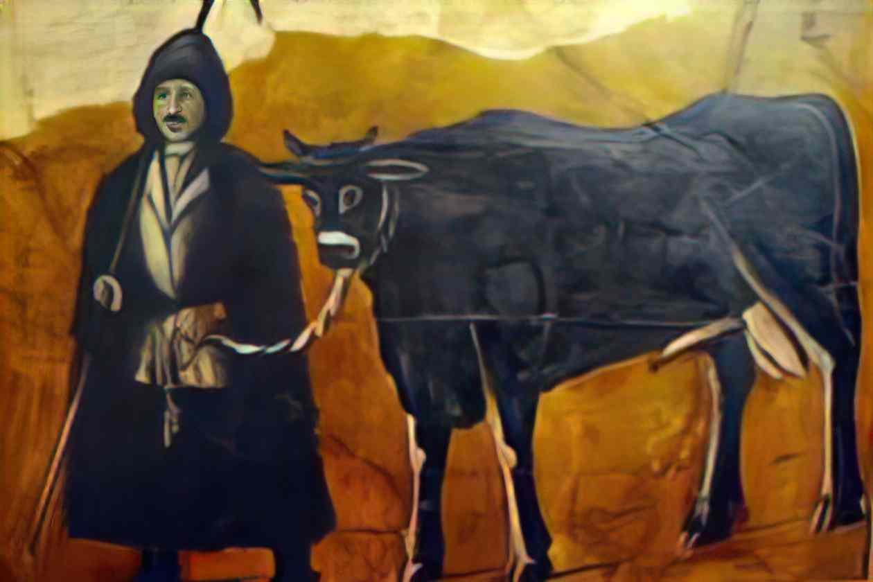 Niko Pirosmani shepherd Art A4 Photo Print