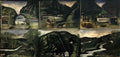 Niko Pirosmani tapestry in six paintings Art A4 Photo Print