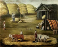 Niko Pirosmani threshing yard evening 1 Art A4 Photo Print