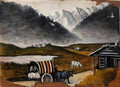 Niko Pirosmani trip by cart Art A4 Photo Print
