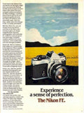 Nikon Fe Camera Vintage Retro Advert Ads A4 Photo Print