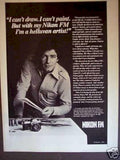 Nikon Fm Camera Vintage Retro Advert Ads A4 Photo Print