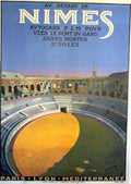Nimes Aqueduct Aiguesmortes Vintage Retro Advert Poster A4 Photo Print