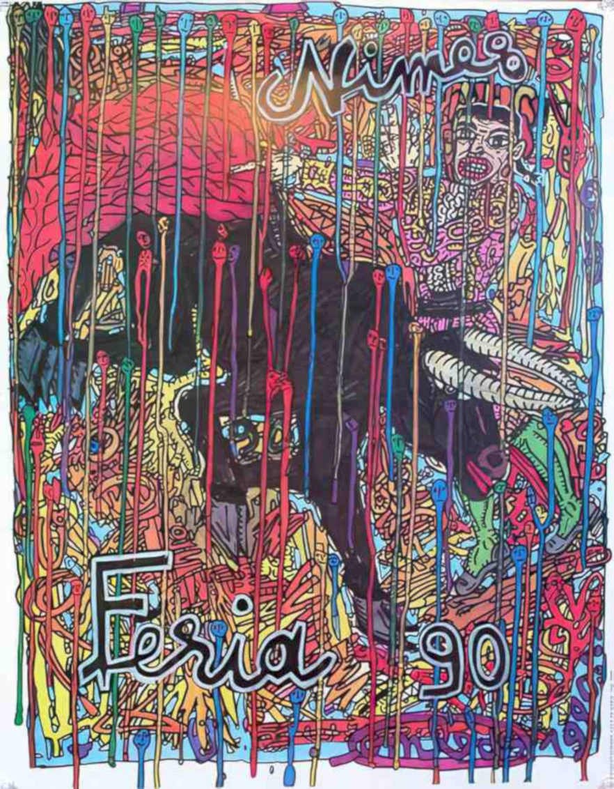 Nimes Feria 90 Vintage Retro Advert Ads A4 Photo Print