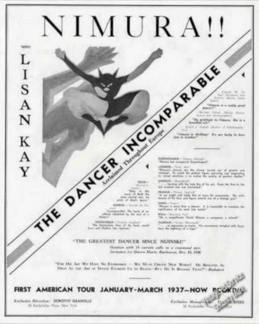 Nimura Lisinsky Dancer Vintage Retro Advert Ads A4 Photo Print