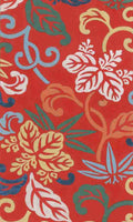 Nishike brocade with paulownia arabesque with red background 1750 1900 A4 Photo Print