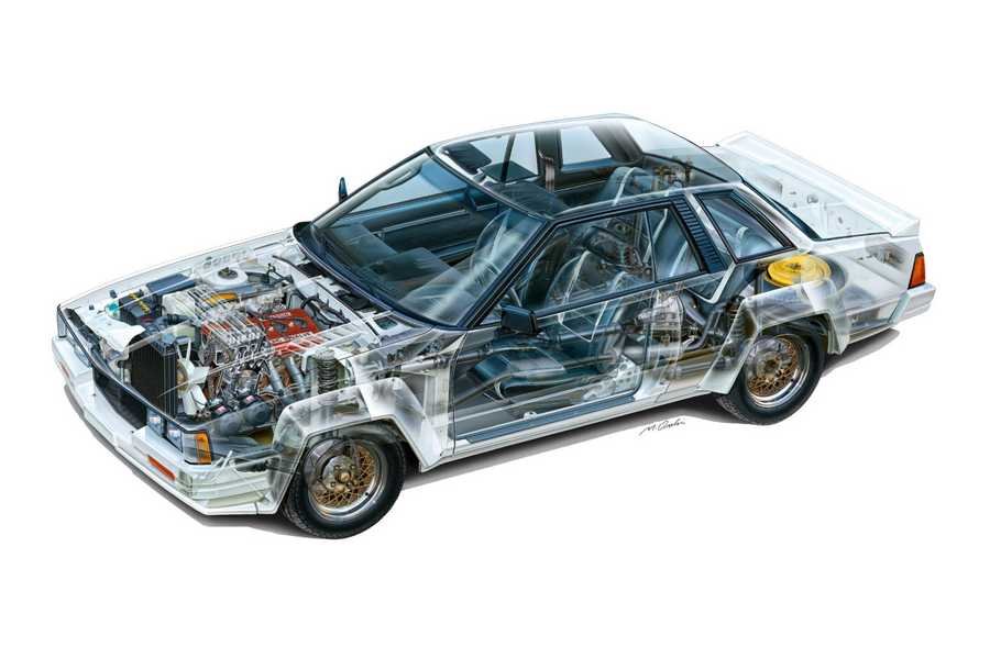 Nissan 240RS S110 1982 cutaway A4 Photo Print