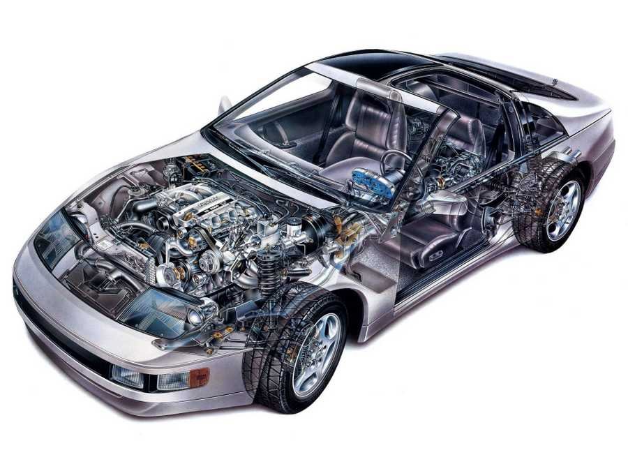 Nissan 300ZX T Top cutaway A4 Photo Print