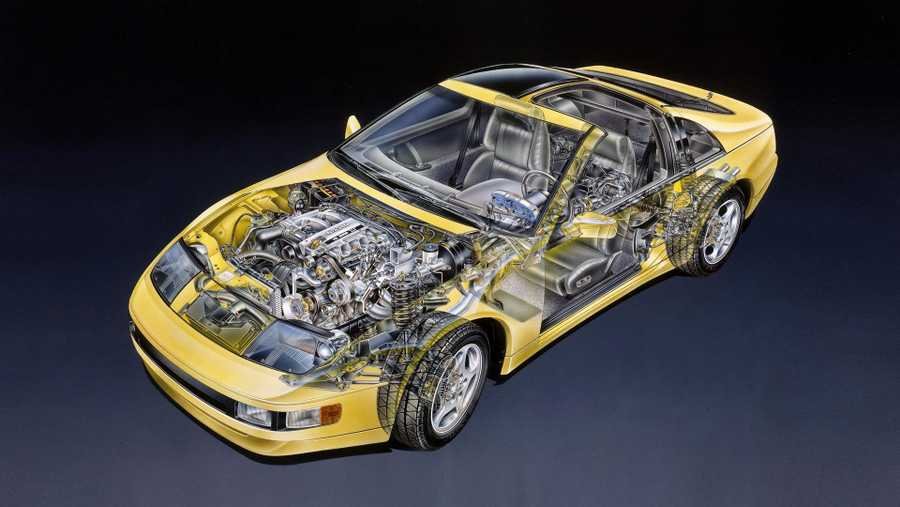 Nissan 300ZX1 cutaway A4 Photo Print