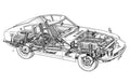 Nissan Fairlady Z432 1969 cutaway A4 Photo Print