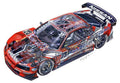 Nissan Skyline GT R cutaway A4 Photo Print