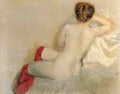 Nittis Giuseppe De Nudo Con Le Calze Rosse 5 A4 Photo Print