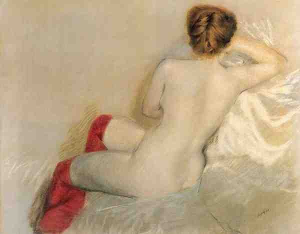 Nittis Giuseppe De Nudo Con Le Calze Rosse 5 A4 Photo Print